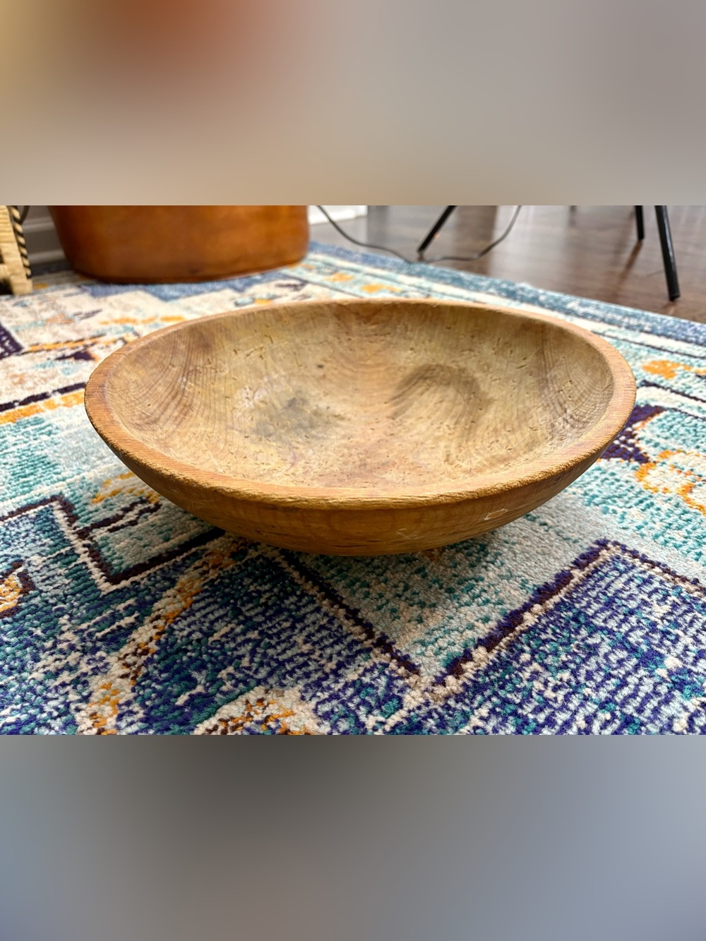 VTG 1940s Munising Handcrafted Rustic Wooden Serving Bowl